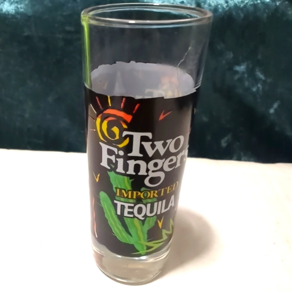 Two Fingers Imported Tequila Shot Glass Tall Size